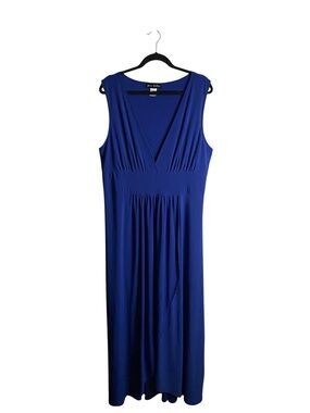 Star Vixen Women's Royal Blue Sleeveless V-Neck Maxi Dress